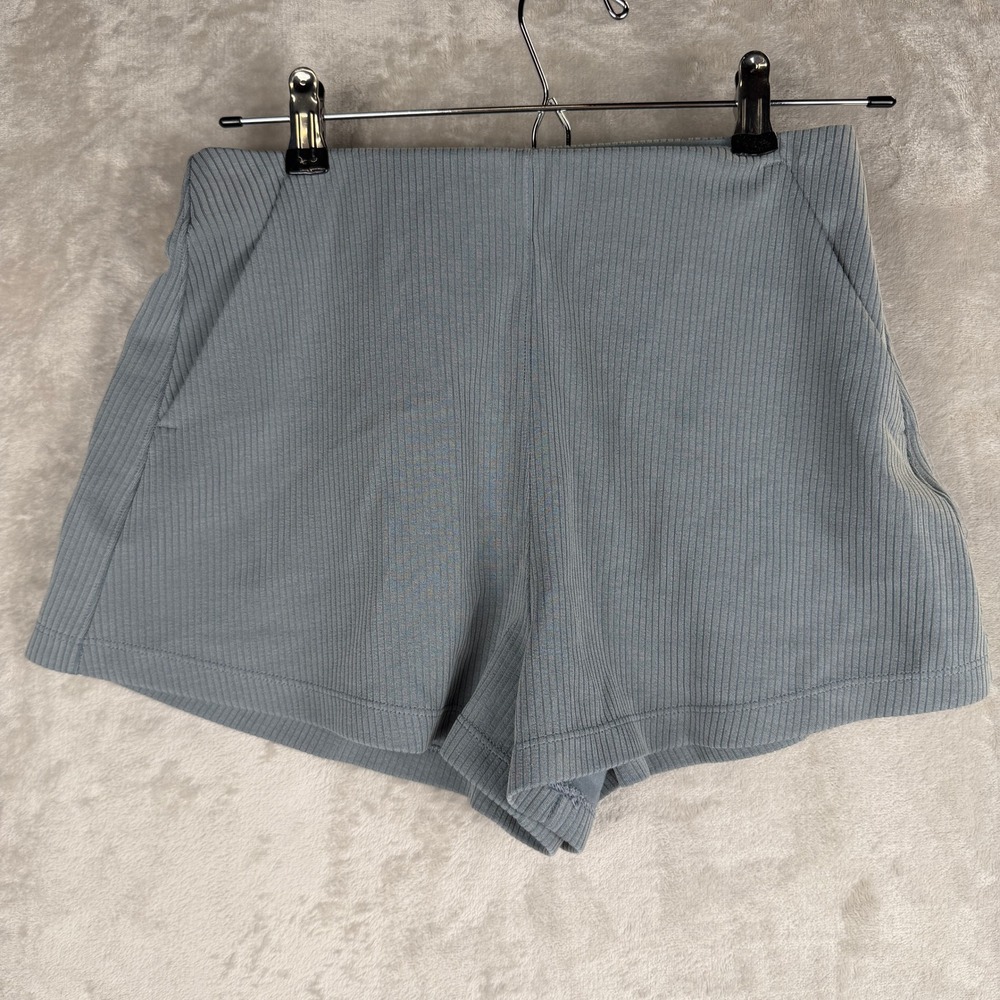 Lululemon Softstreme Ribbed High-Rise Short 2" Blue Grey LW7CPNS Size 6